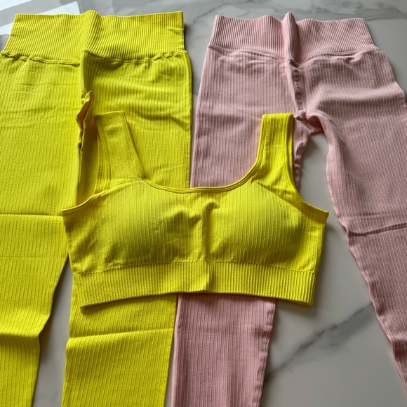 Women's 2 Piece Tracksuit Workout - plus extra Seamless High Waist Leggings - Picture 8 of 12